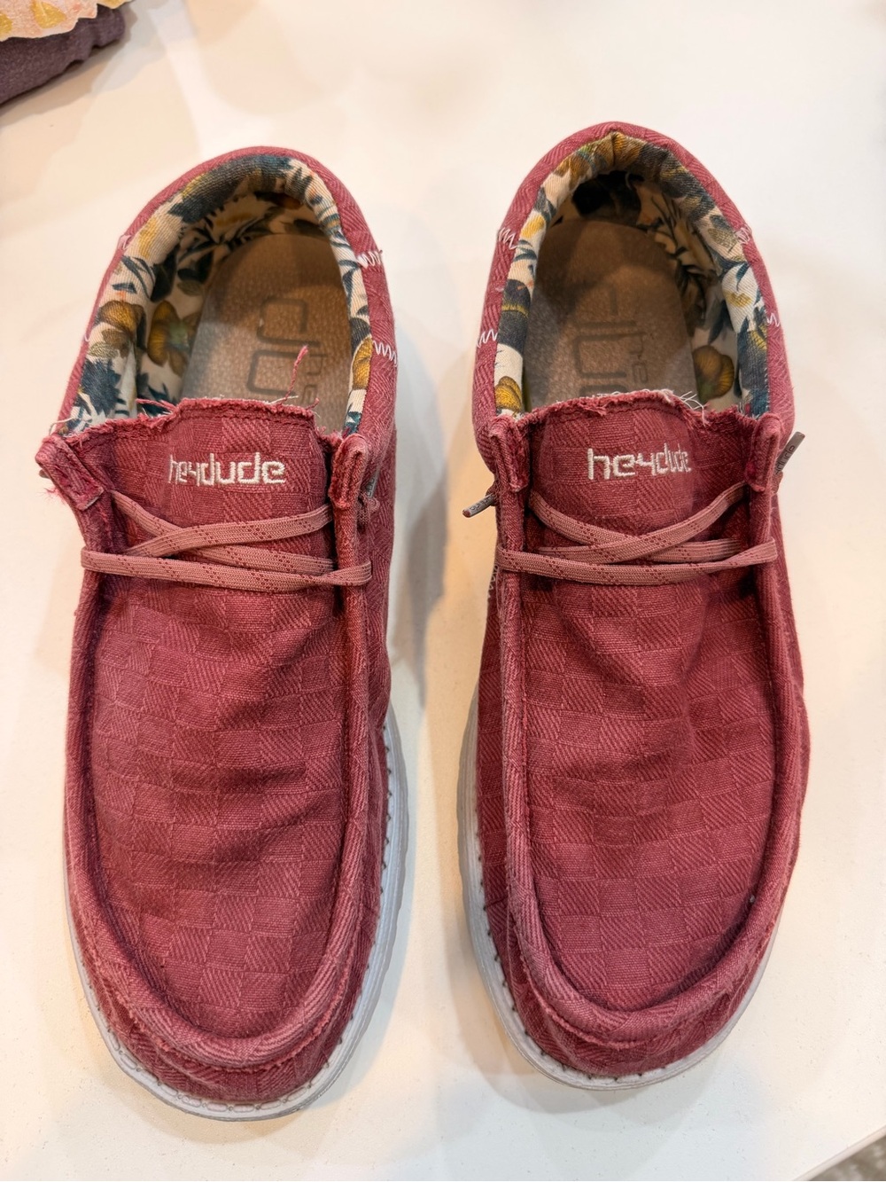 Hey Dude Wally Break Cali Henna Men’s Size 12 Red Casual Loafers